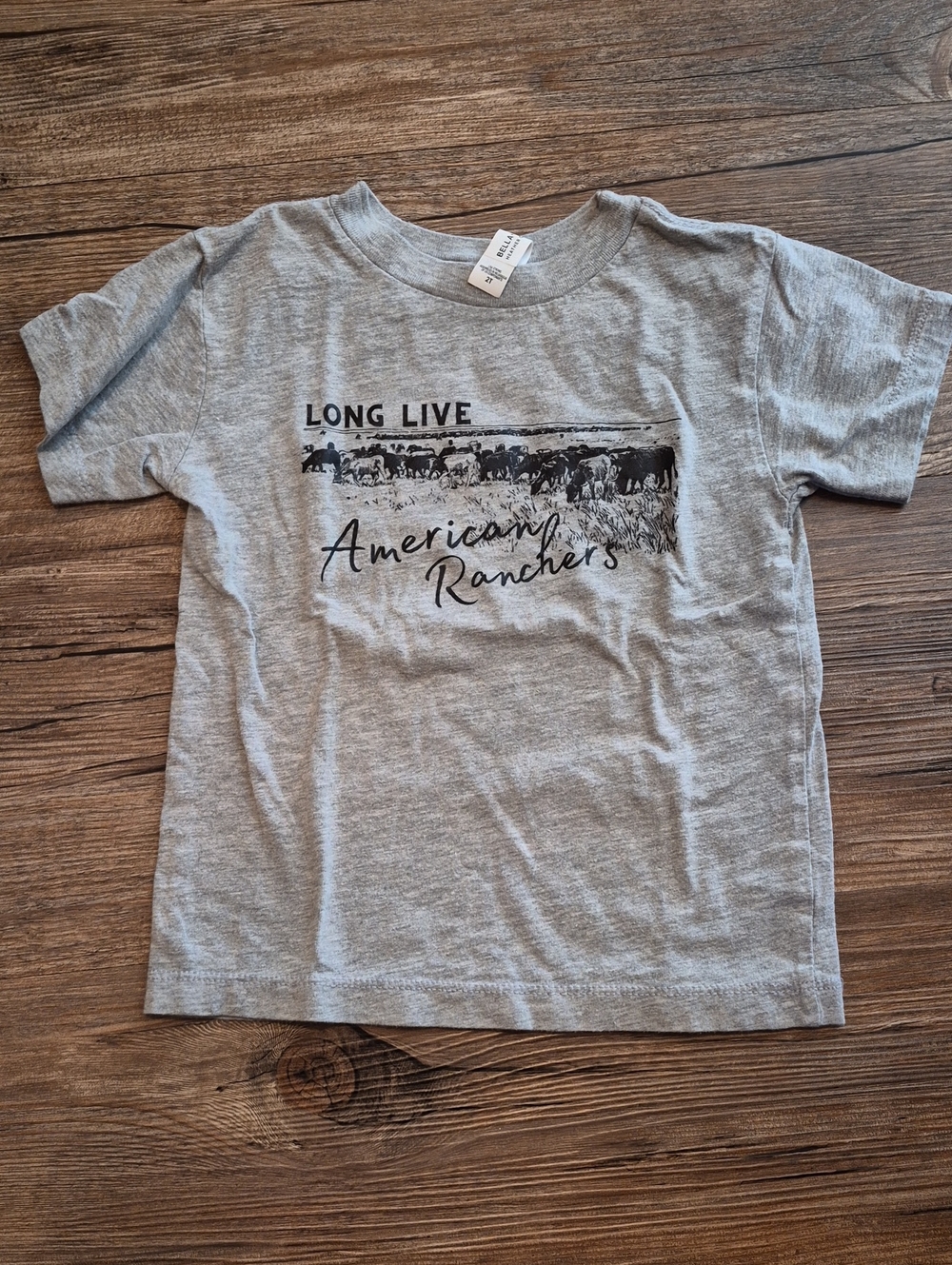 Bella Canvas Gray Tee with Black Ranch Graphic